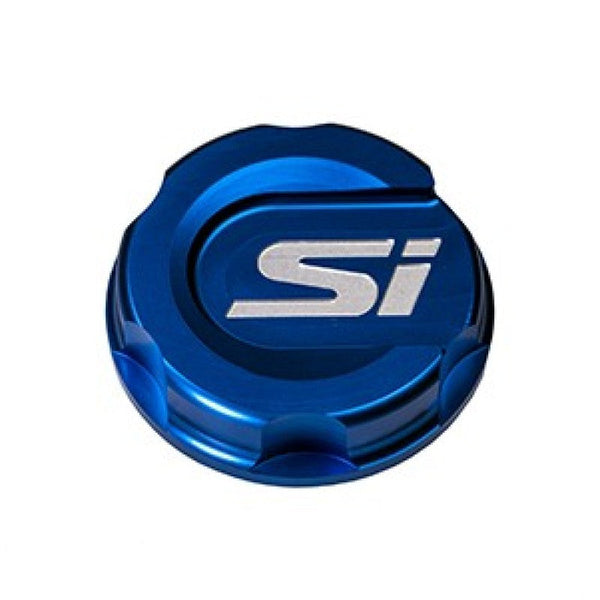 Turbo XS 2016+ Honda Civic Blue Oil Cap - HC-OC-BLU-SI for 2017-2021 Honda Civic Si - front view