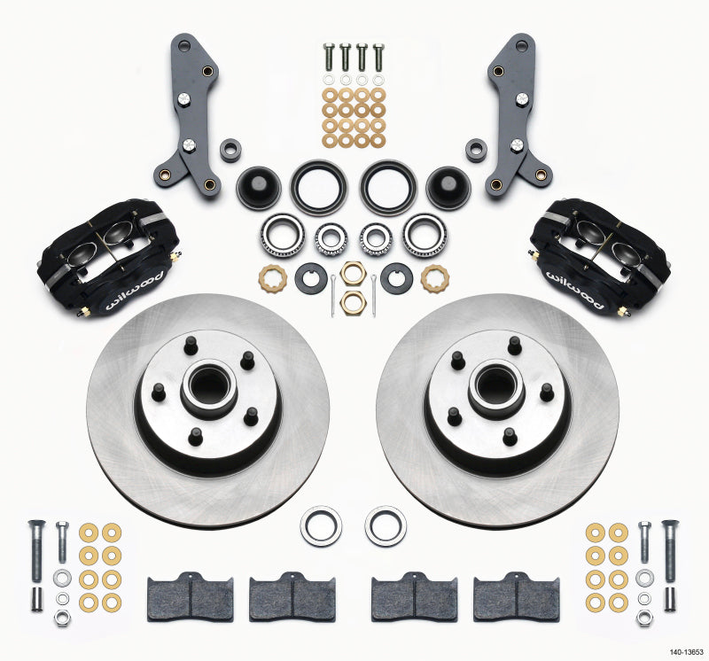 Wilwood Forged Dynalite-M Front Kit 11.30in 1 PC Rotor&amp;Hub 60-68 Ford / Mercury Full Size / Galaxie - 140-13653