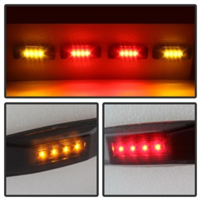 Xtune Dodge Ram 94-02 Dually 2 Red LED+2 Amber LED Fender Lights 4pcs Smoke ACC-LED-DR94-FE-SM - 9924705