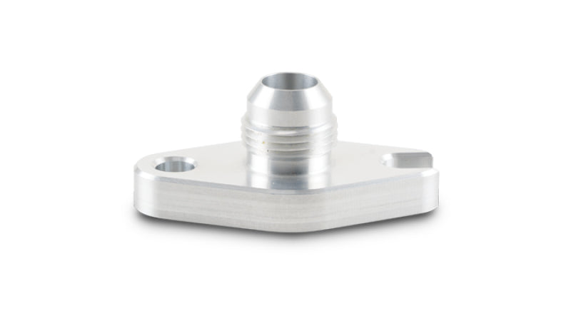 Vibrant Aluminum Oil Drain Flange (w/Crowfoot) -10AN Male Flare 2.060in Bolt Hole (Garrett GT6041) - 28995