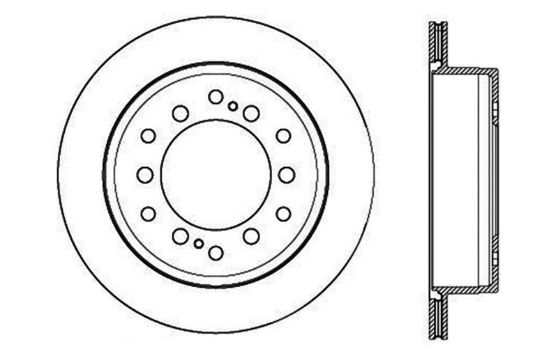 StopTech Slotted &amp; Drilled Sport Brake Rotor - 127.44175R