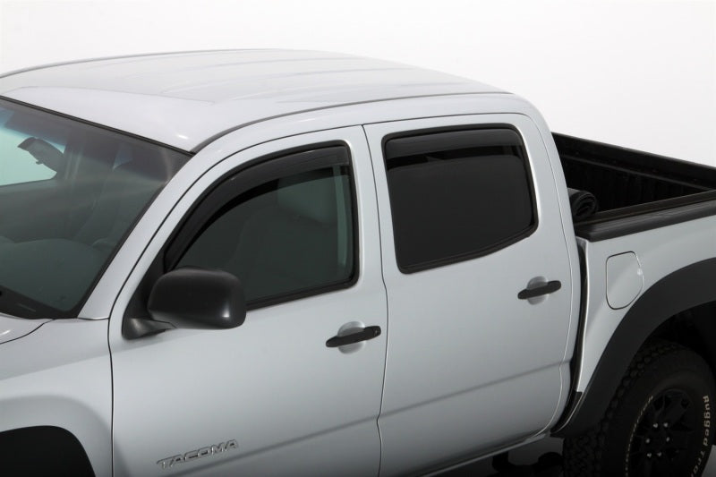 AVS 05-15 Toyota Tacoma Double Cab Ventvisor In-Channel Front &amp; Rear Window Deflectors 4pc - Smoke