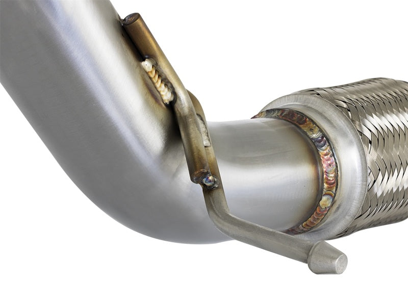 aFe Power Elite Twisted Steel 16-17 Honda Civic I4-1.5L (t) 2.5in Rear Down-Pipe Mid-Pipe - 48-36605