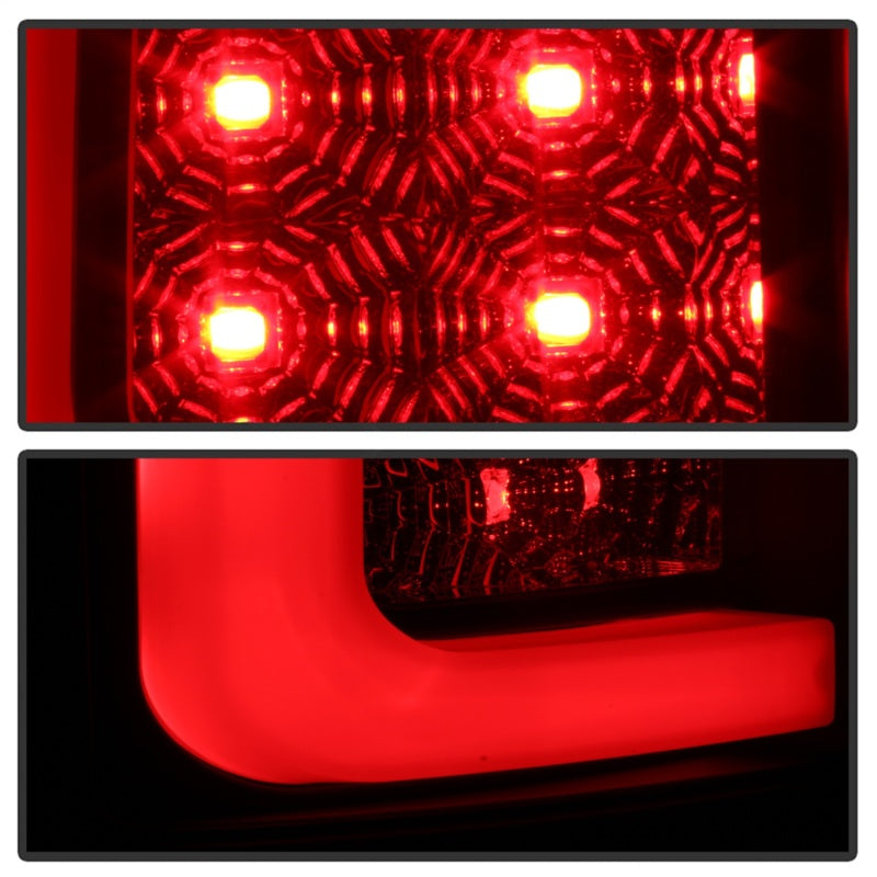 Spyder 07-13 GMC Sierra 1500 V2 Light Bar LED Tail Lights - Blk Smoke (ALT-YD-GS07V2-LBLED-BSM) - 5084750