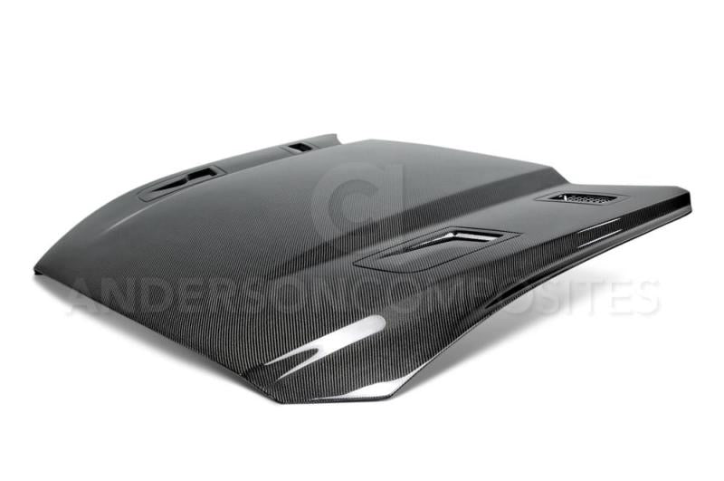 Anderson Composites 15-17 Ford Mustang (Excl. GT350/GT350R) Type-G Double Sided Hood - AC-HD15FDMU-AT-DS