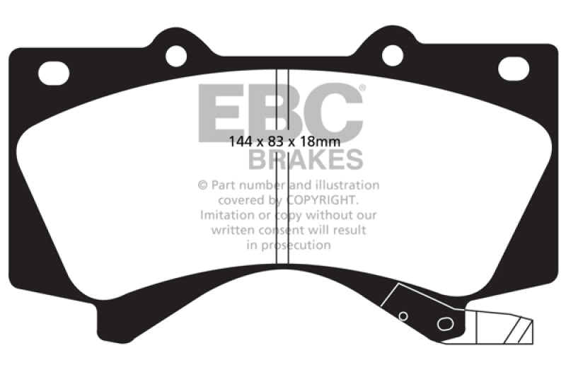 EBC 08+ Lexus LX570 5.7 Greenstuff Front Brake Pads - DP61815