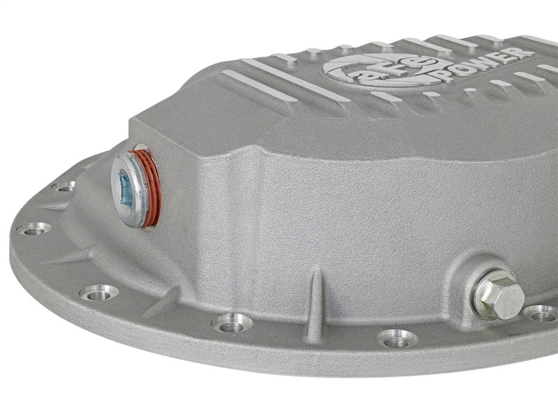 afe Front Differential Cover (Raw; Street Series); Dodge Diesel Trucks 03-12 L6-5.9/6.7L (td) - 46-70040