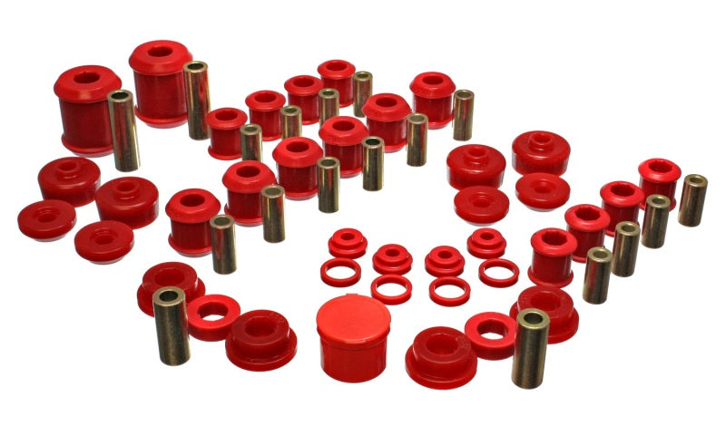 Energy Suspension 95-99 Mitsubishi Eclipse FWD/AWD Red Hyper-flex Master Bushing Set - 5.18107R for 1995-1999 Mitsubishi Ecli