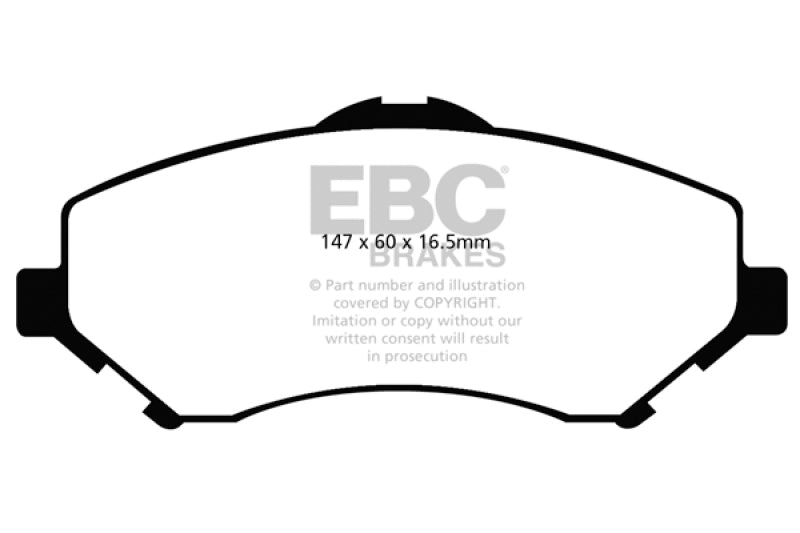 EBC 08-11 Chrysler Town & Country 3.3 Yellowstuff Front Brake Pads - DP41798R