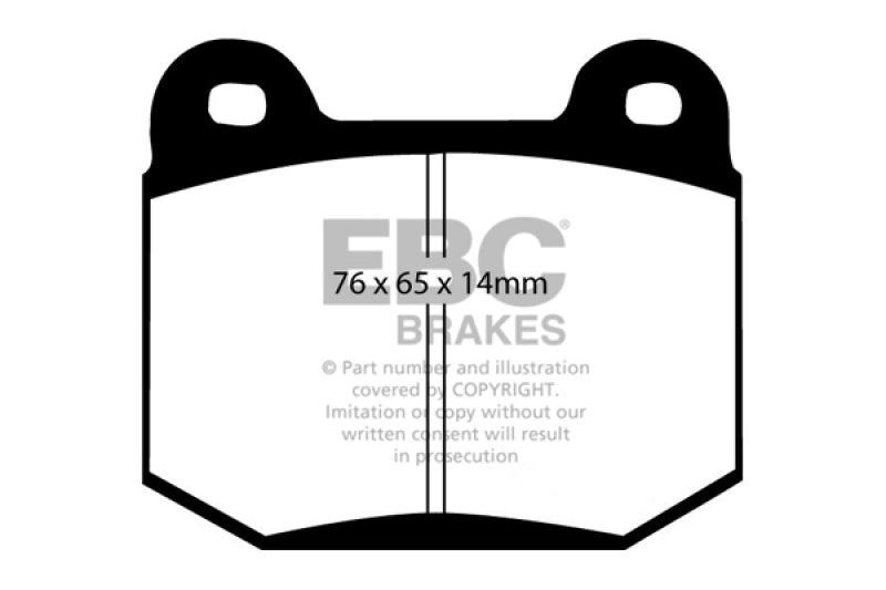 EBC 99-03 Mitsubishi Lancer Evolution 2.0 Turbo Yellowstuff Rear Brake Pads - DP41538R