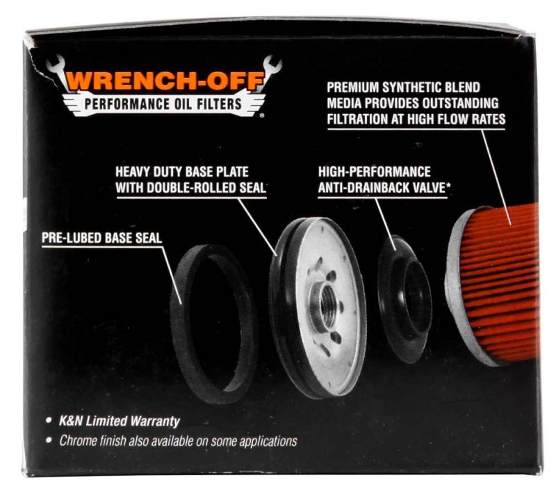 K&N Oil Filter for 2005-2014 BMW K1200 GT/R/RS/S/ K1300 GT/R/S/ R1200 GS/R/RT S1000RR - KN-160