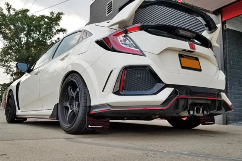 Rally Armor 17-21 Honda Civic Type R Black Mud Flap Red Altered Font Logo