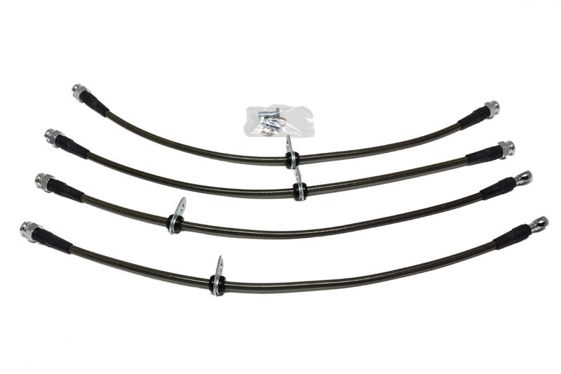 AMS Performance 08-15 Mitsubishi EVO X Stainless Steel Brake Lines (4 Lines)