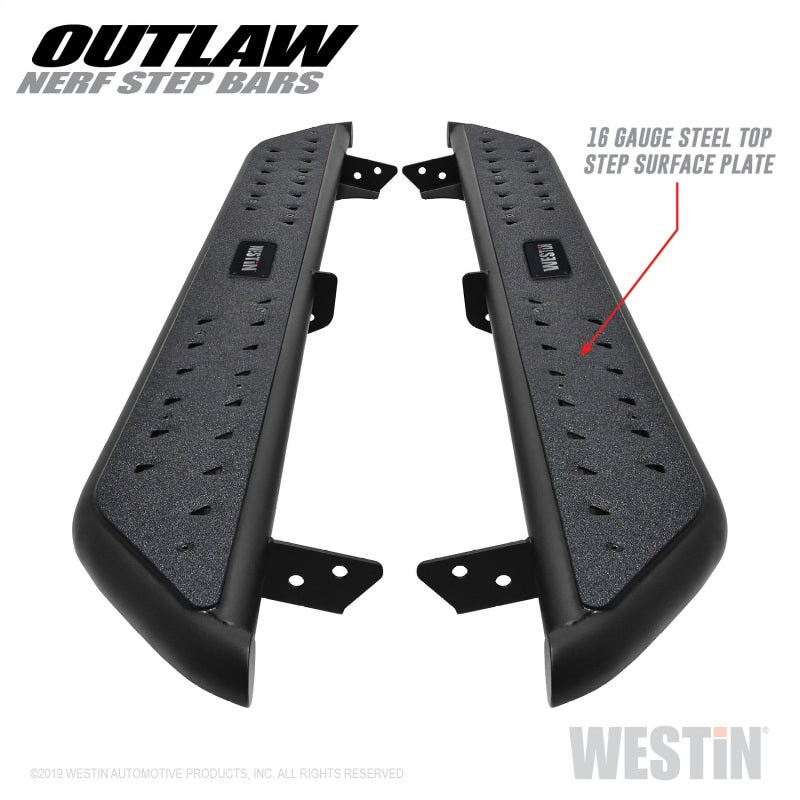 Westin 14-19 Toyota 4Runner SR5/TRD/TRD Pro (exc Limited &amp; Nightshade) Outlaw Nerf Step Bars
