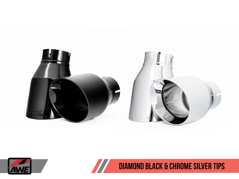 AWE Tuning BMW F22 M235i / M240i Touring Edition Axle-Back Exhaust - Diamond Black Tips (102mm) - 3010-33034
