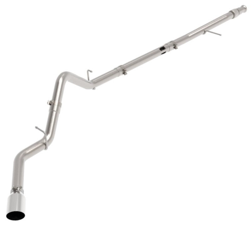aFe Large Bore-HD 3in 409SS DPF-Back 20-21 GM Trucks L6-3.0L (td) LM2 - Polished Tip - 49-44128-P