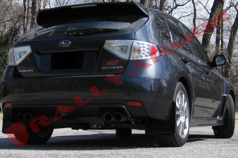 Rally Armor 08-11 Subaru STI (Hatch Only) / 11-14 WRX (Hatch Only) Black UR Mud Flap w/ Red Logo - MF15-UR-BLK/RD