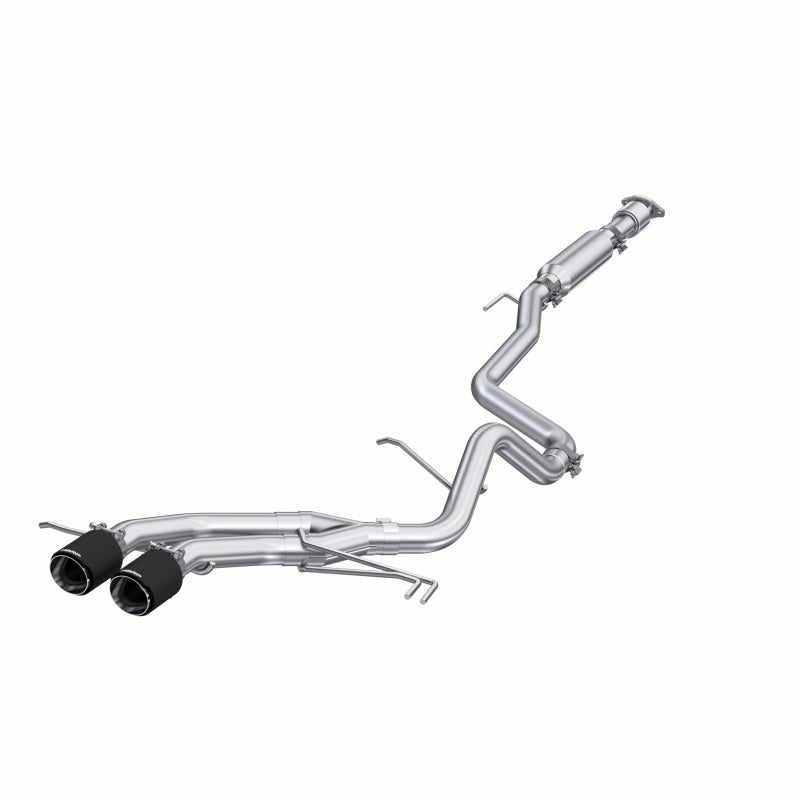 MBRP 13-18 Hyundai Veloster Turbo Dual Exit T409 2 1/2in Cat Back w/ Carbon Fiber Tips - S47034CF