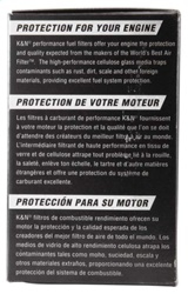K&amp;N Cellulose Media Fuel Filter 2.125in OD x 4.281in L - PF-1000