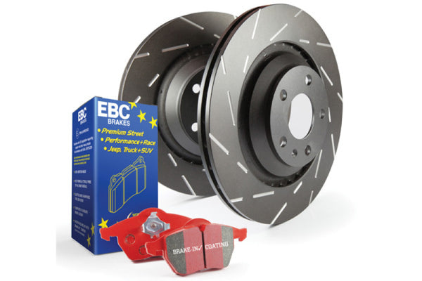 EBC S4 Kits Redstuff Pads and USR Rotors - S4KR1212 for 2010-2014 Ford Mustang - front view