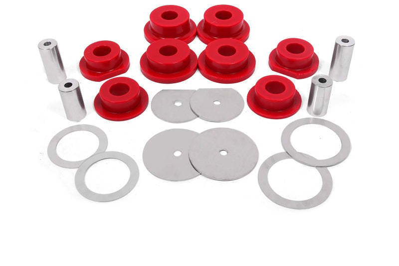 BMR 08-18 Dodge Challenger Rear Cradle Bushing Kit Polyurethane - Red - SCB111