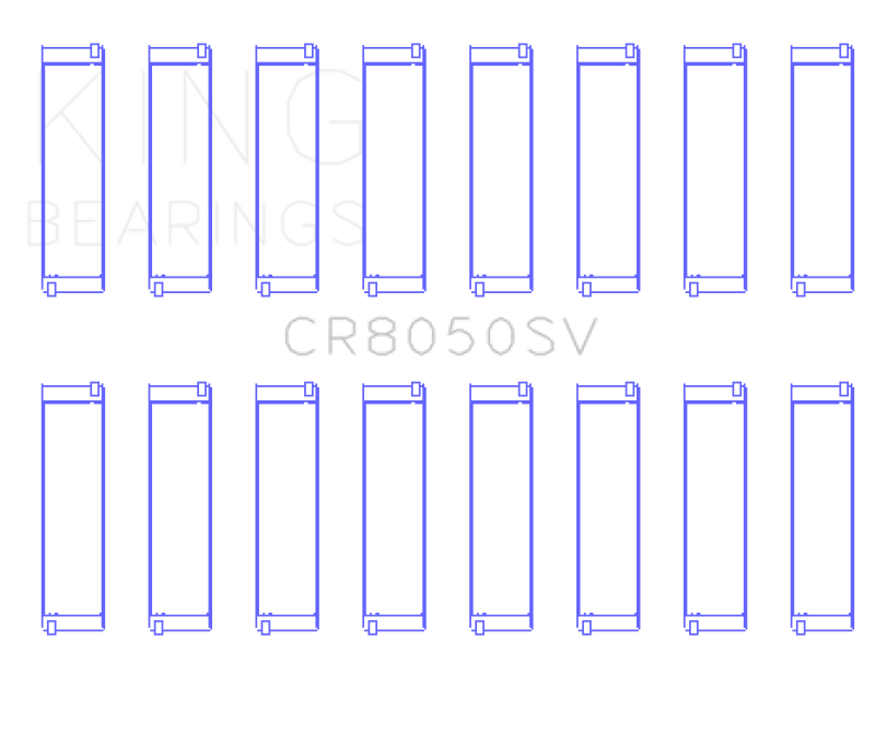 King 11+ BMW S63/S63N/N63/N63N (Size +.25) Rod Bearing Set - CR8050SV0.25