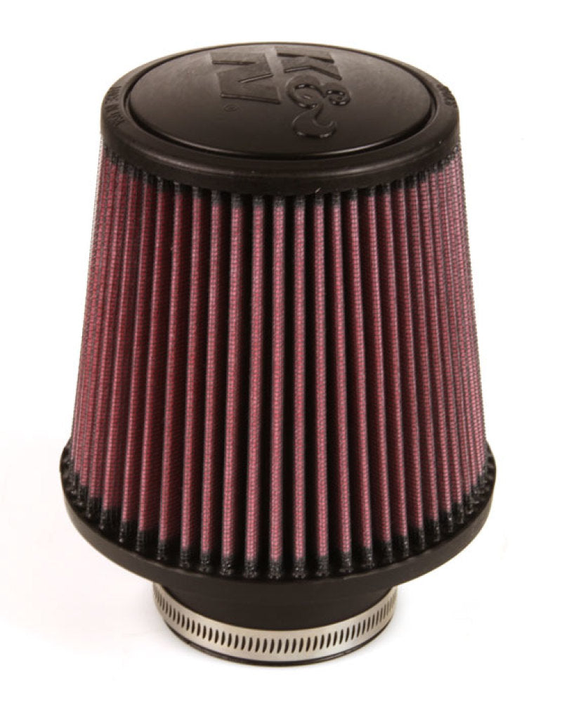 K&N Universal Rubber Filter - Round Tapered 6in Base OD x 3in Flange ID x 6in H - RE-0930 by K&N Engineering - front view