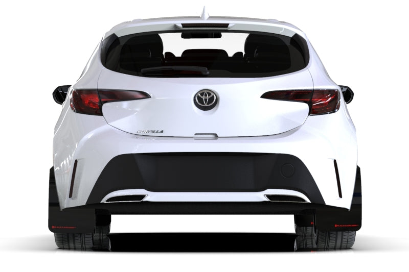 Rally Armor 18-22 Toyota Corolla Hatchback Black UR Mud Flap Red Logo - MF67-UR-BLK/RD