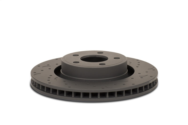 Hawk Talon 2015 Ford Mustang 320mm w/ performance pkg. Drilled and Slotted Rear Brake Rotor Set - HTC5385