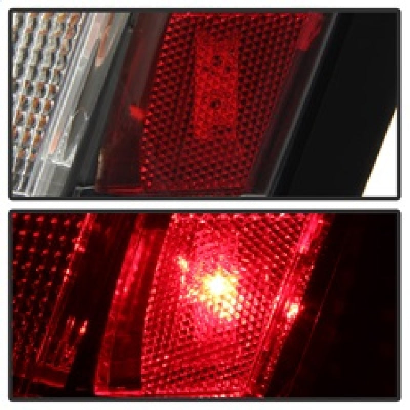 Spyder 05-07 Chrysler 3000C Verison 2 Light Bar LED Tail Lights - Red Clear (ALT-YD-C305V2-LED-RC)
