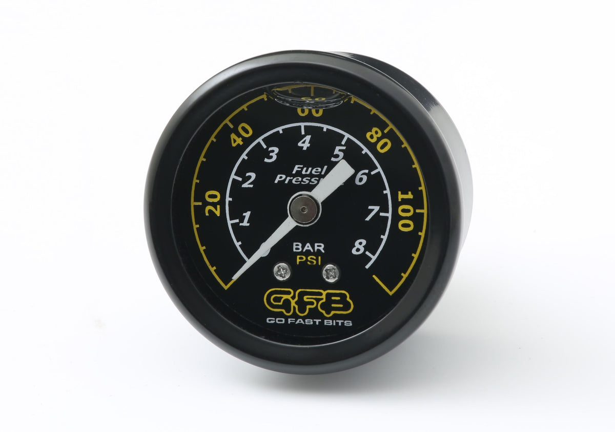 Go Fast Bits FUEL PRESSURE GAUGE (Suits 8050/8060) 40 mm/ 1 1/2 in. 1/8 MPT Thread: 0-120 ps