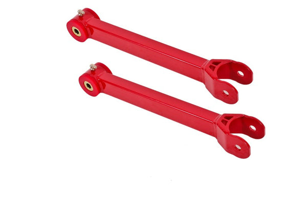 BMR 16-17 6th Gen Camaro Non-Adj. Upper Control Arms (Polyurethane) - Red - UTCA061R for 2016-2024 Chevrolet Camaro - front v