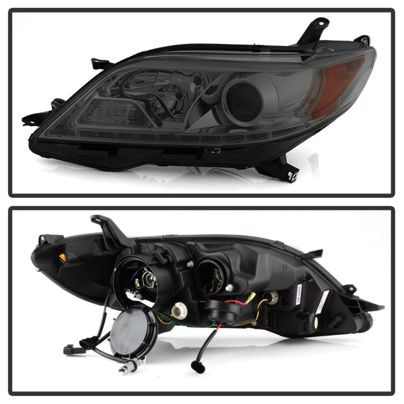 Spyder 11-14 Toyota Sienna Projector Headlights - DRL LED - Smoke PRO-YD-TSEN11-DRL-SM