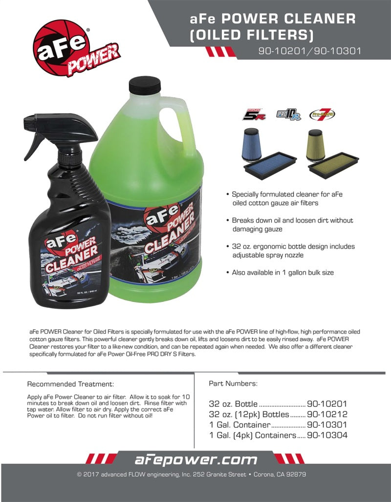 AFE MagnumFLOW Pro 5R Air Filter Power Cleaner 32 oz Spray Bottle - 90-10201
