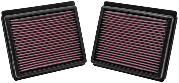 K&N Replacement Air Filter INFINITI M35 3.5L V6; 09-10 (2 PER BOX) - 33-2440 for 2014-2019 INFINITI Q70 - front view