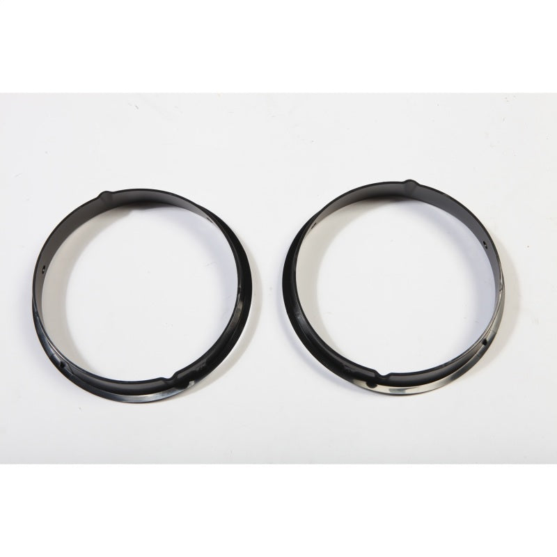 Rugged Ridge Headlight Bezels Black 97-06 Jeep Wrangler - 12419.23 for 1997-2006 Jeep Wrangler - front view