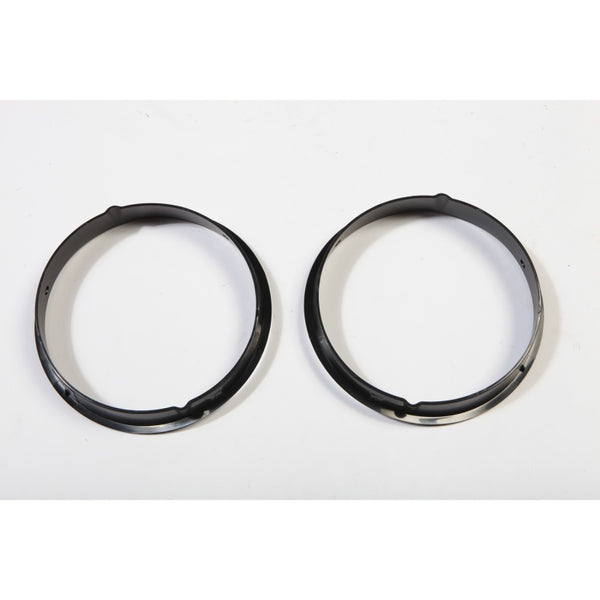 Rugged Ridge Headlight Bezels Black 97-06 Jeep Wrangler - 12419.23 for 1997-2006 Jeep Wrangler - front view