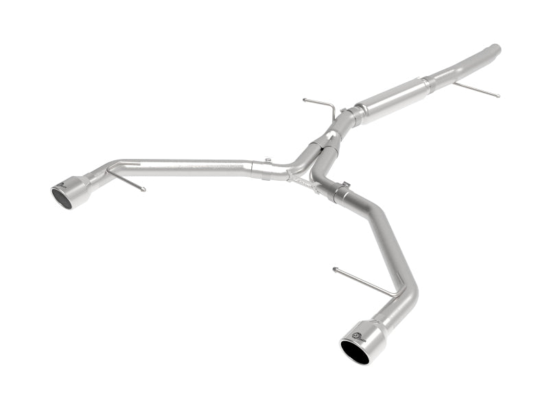 aFe MACHForce XP 3in-2.5in SS Exhaust Axle-Back 17-19 Audi A4 (B9) L4-2.0L (t) - Polished - 49-36419-P
