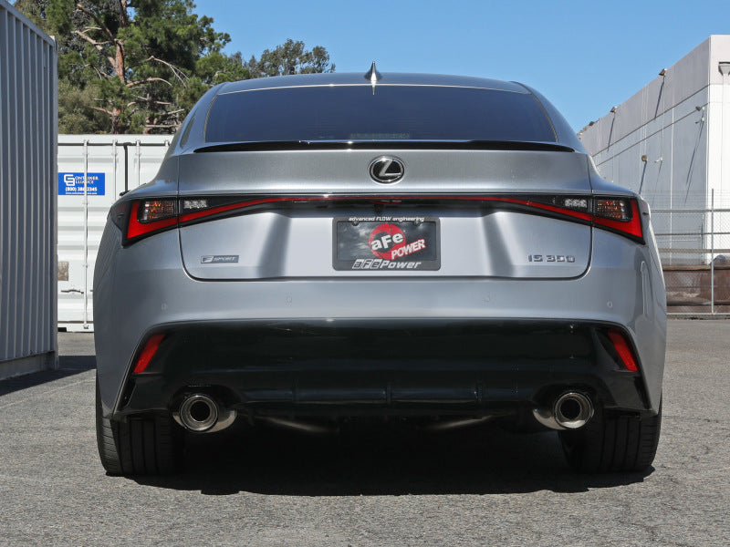 aFe Lexus IS350 14-22 V6-3.5L Takeda Axle-Back Exhaust System- Carbon Fiber Tip - 49-36060-C
