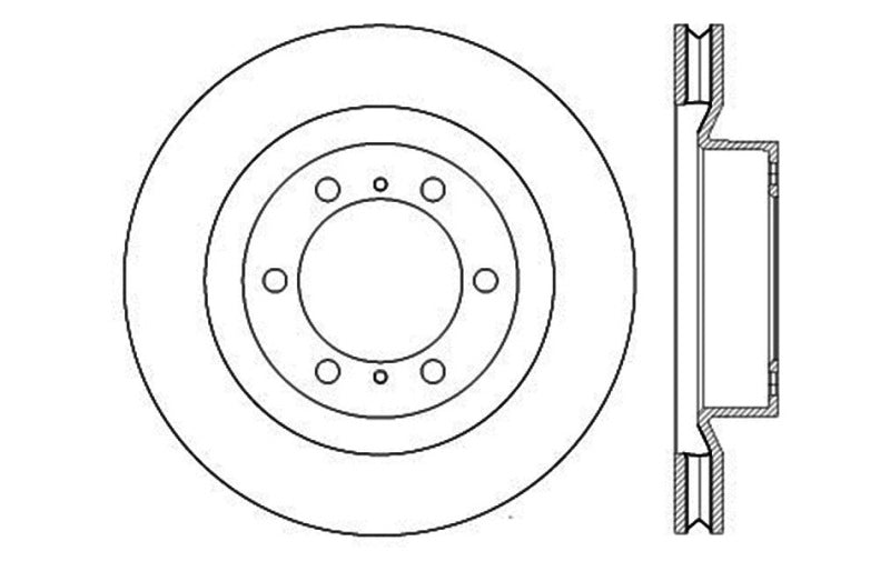 StopTech Slotted &amp; Drilled Sport Brake Rotor - 127.44174L