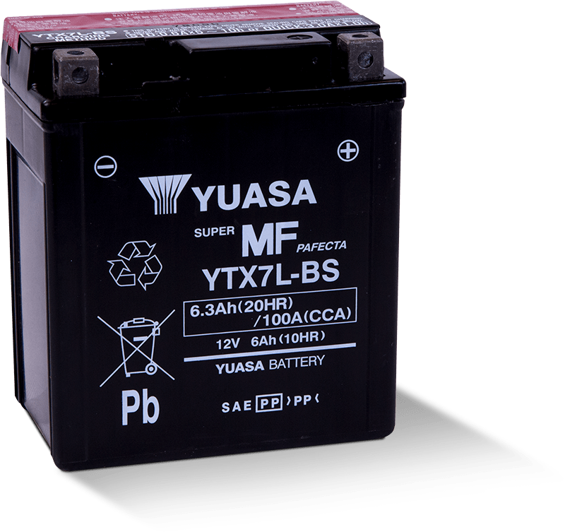 Yuasa YTX7L-BS Maintenance Free AGM 12 Volt Battery - YUAM327BS