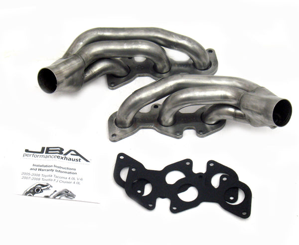 JBA 03-09 Toyota 4.0L V6 w/o A.I.R. 1-1/2in Primary Raw 409SS Cat4Ward Header - 2035S for 2005-2011 Toyota Tacoma - front vie