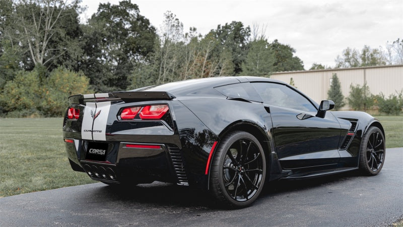 Corsa 2014-2019 Chevrolet Corvette C7 Z06 6.2L 2.75in Xtreme Axle-Back w/ Dual NPP &amp; Quad Black Tips - 14777BLK
