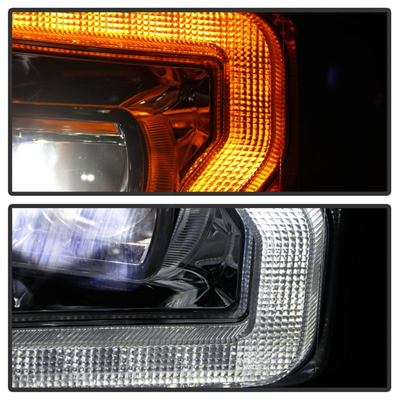 Spyder Ford F-250/F-350/F450 17-18 Full LED Headlights Black PRO-YD-FS17HALAP-SEQ-C - 5087447