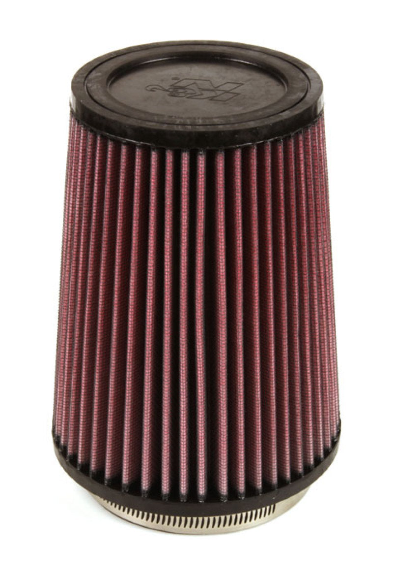 K&amp;N Filter Universal Rubber Filter 4 inch Flange 5 3/8 inch Base 4 3/8 inch Top 7 inch Height - RU-2590
