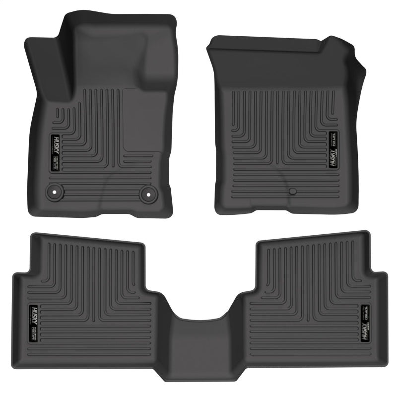 Husky Liners 2022 Ford Maverick(No Fit Hybrid) Weatherbeater Front &amp; 2nd Seat Floor Liners - Black - 95051