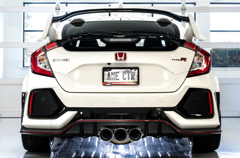 AWE Tuning 2017+ Honda Civic Type R Touring Edition Exhaust w/Front &amp; Mid Pipes - Chrome Silver Tips