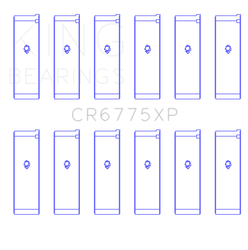 King Nissan VQ35DE (Size +.026) Performance Rod Bearing Set - CR6775XP.026