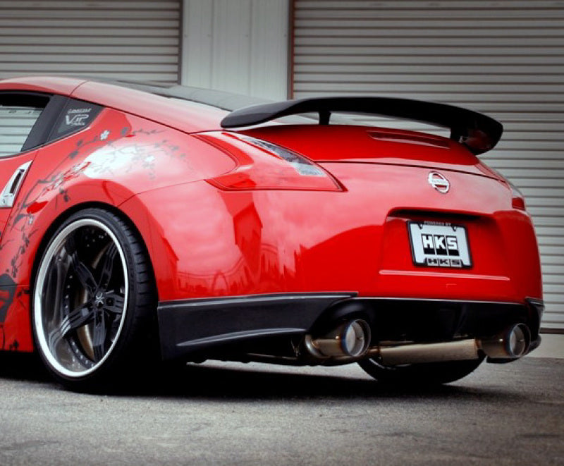 HKS 09+ 370z Dual Hi-Power Titanium Tip Catback Exhaust (requires removal of emissions canister shie