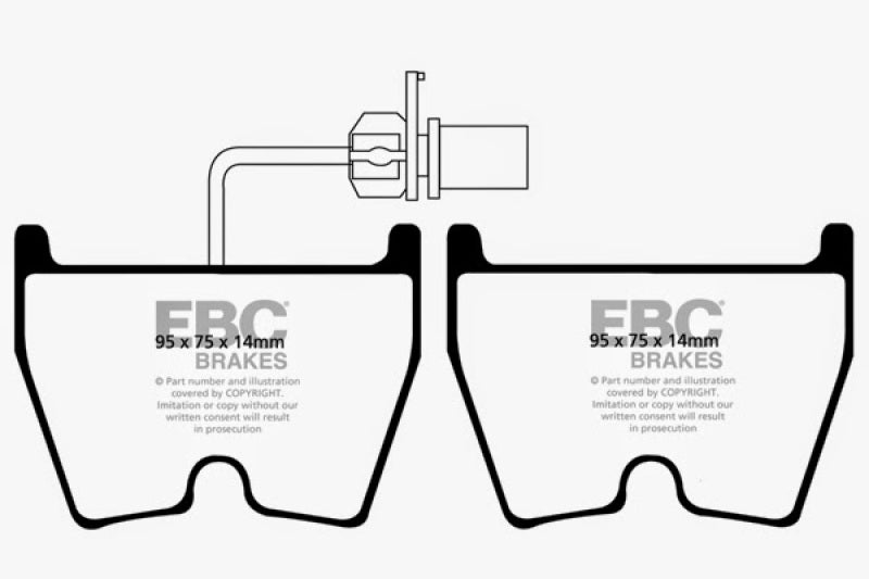 EBC 06-09 Audi RS4 4.2 (Cast Iron Rotors) Bluestuff Front Brake Pads - DP51513NDX